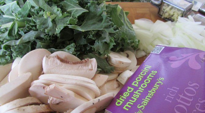 Mushroom and Kale Soup