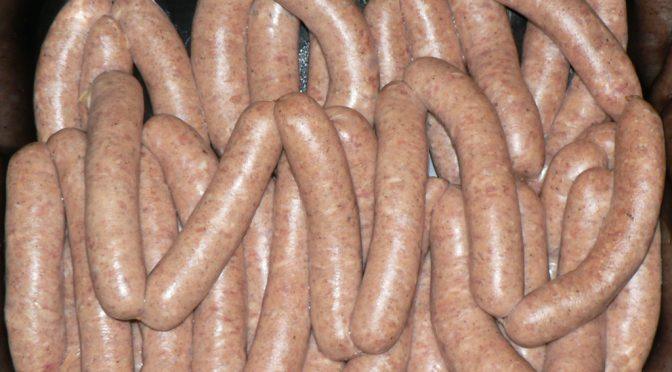 A photo of sausages