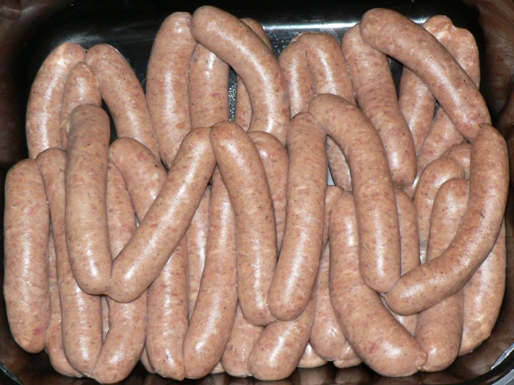 A photo of sausages