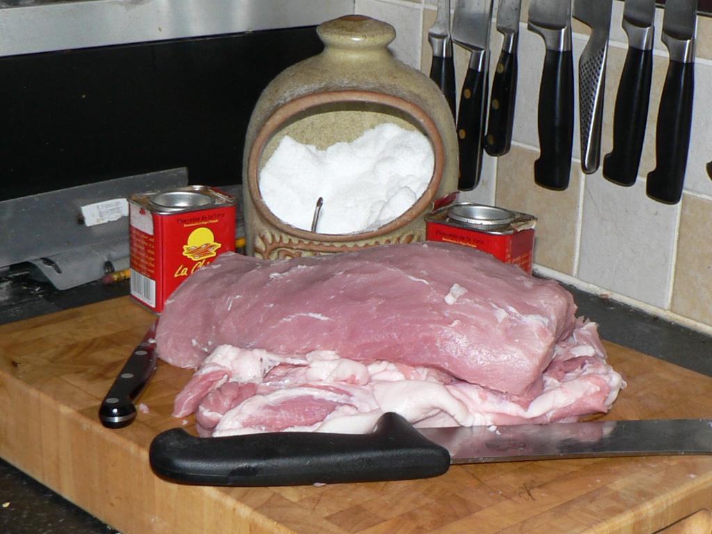 A picture of the meat and ingredients for lomo
