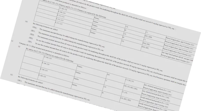 Important: Changes to EU curing rules