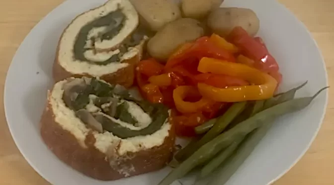 Cheese Roulade with Mushroom and Spinach